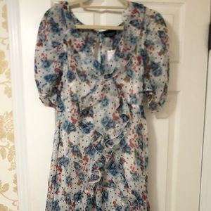 Stunning Topshop Floral Maxidress with Beading - Sz 8 NWT